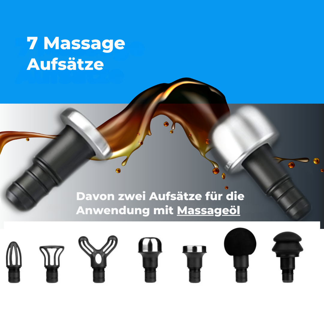 Massagepistole OrthoMechanik 3.0 | App | Koffer & 7 Aufsätzen | OrthoGun
