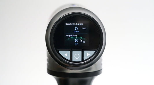 Display Anzeige Massagepistole mit Geschwindigkeit und Amplitude