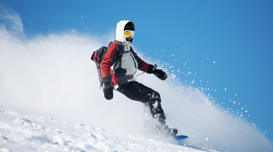 Skifahrer mit Ellenbogenschmerzen