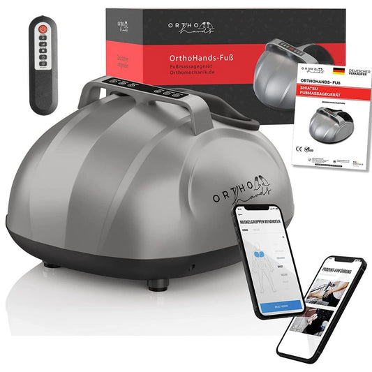 OrthoHands Fuß Massagegerät mit Verpackung und App