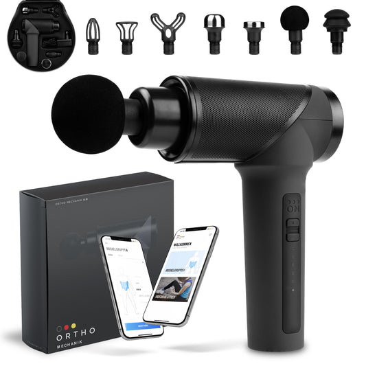 OrthoGun 3.0 Massagepistole | App | Koffer & 7 Aufsätze | OrthoGun