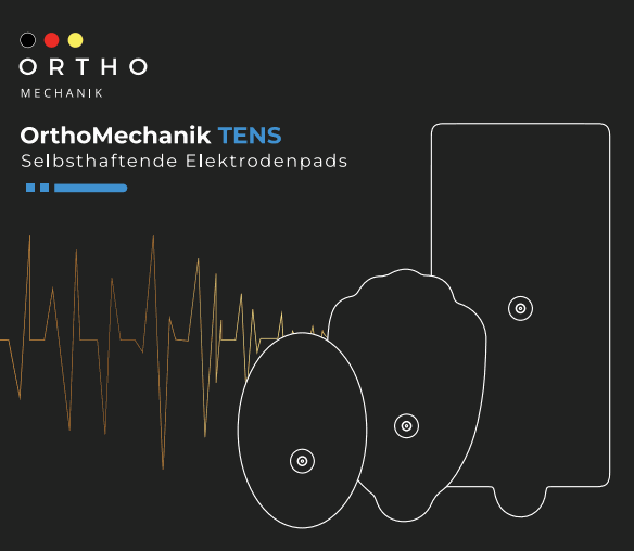 OrthoTens selbsthaftende Tens Elektroden-Pads für TENS/EMS-Gerät, Set mit 12 Pads, verschiedene Größen.